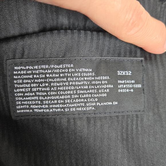 J.Ferrar Men's Modern Fit Black Dress Pants Size 32x32 - Picture 4 of 9